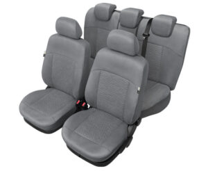 Zamszowe pokrowce Arcadia na przednie fotele i tylną kanapę samochodu